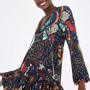 FARM Rio Colorful Patterned Mini Dress